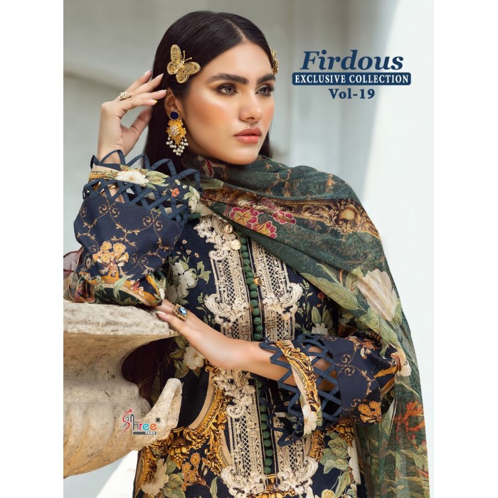 Shree Fabs Firdous Vol 19 Pure Cotton Pakistani Salwar Suits